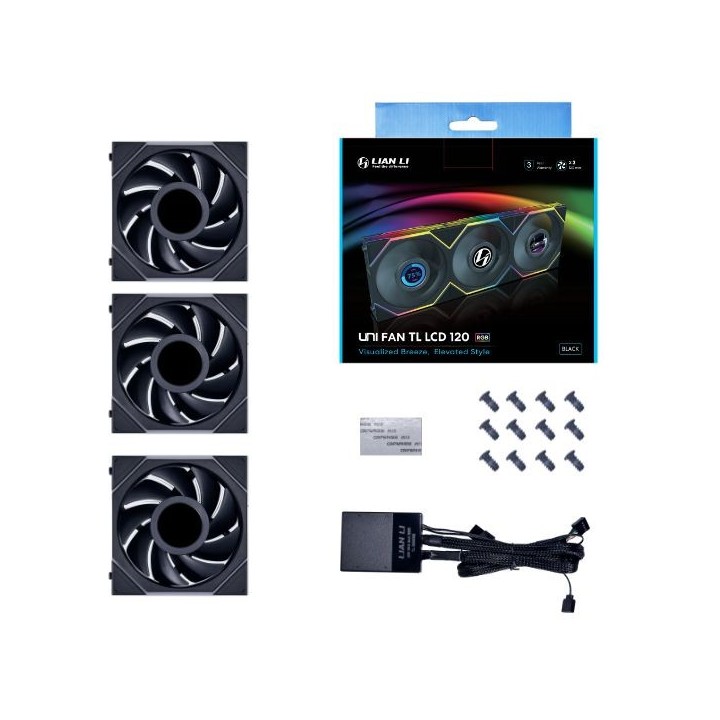 LIAN LI UNI FAN TL LCD – Ventilateur ARGB 120/140 mm avec écran LCD 1,6″