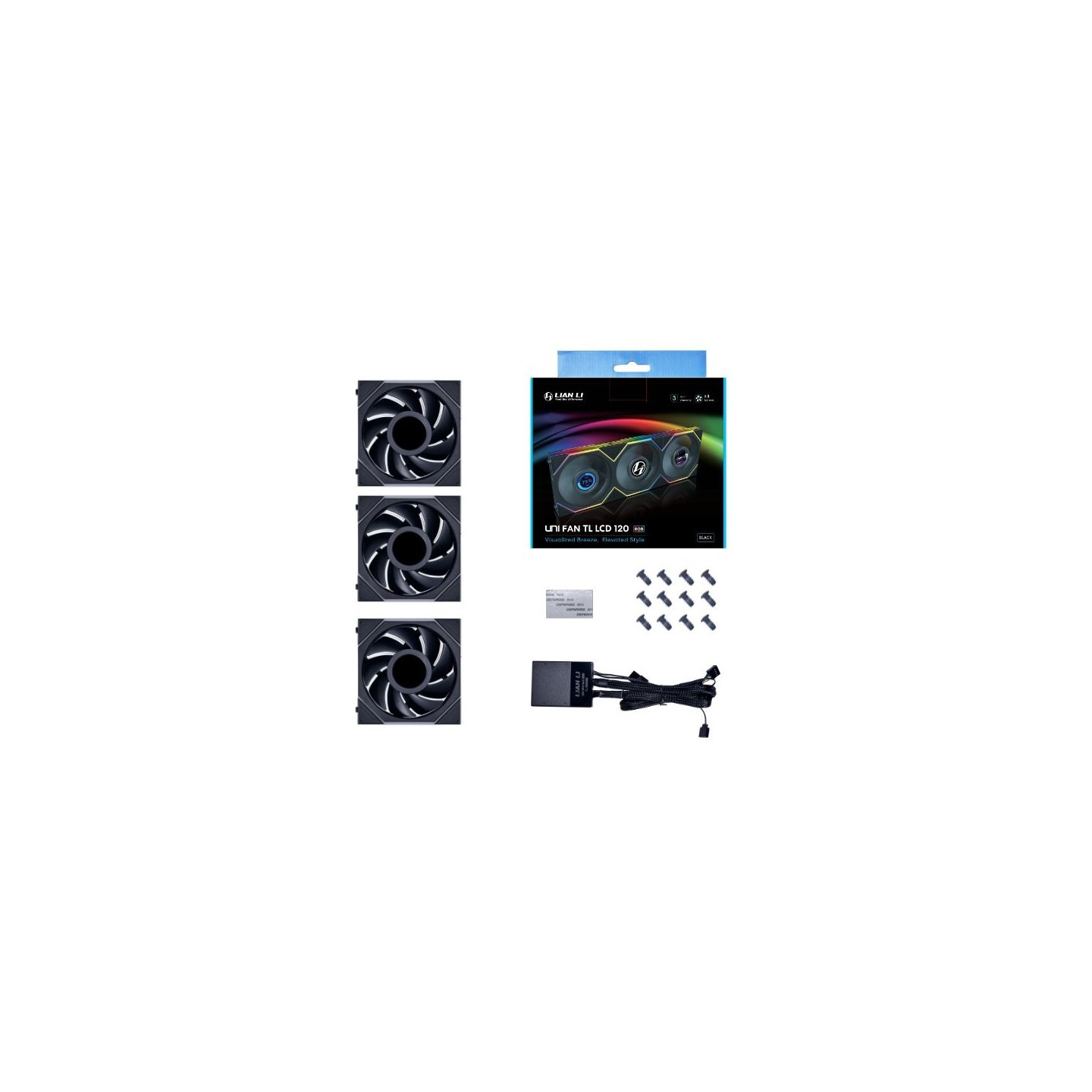 LIAN LI UNI FAN TL LCD – Ventilateur ARGB 120/140 mm avec écran LCD 1,6″