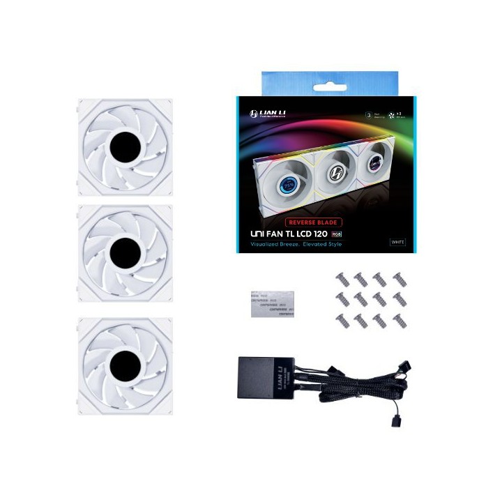 LIAN LI UNI FAN TL LCD – Ventilateur ARGB 120/140 mm avec écran LCD 1,6″
