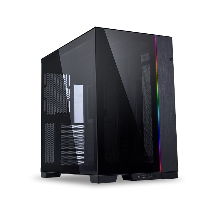 LIAN LI O11 Dynamic EVO – Boîtier moyen tour réversible en verre trempé