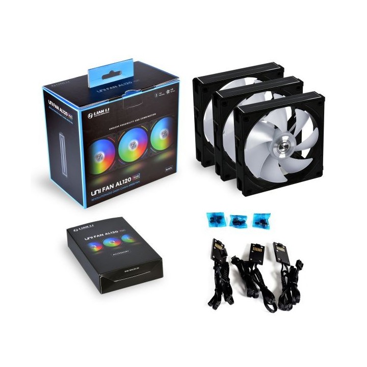LIAN LI UNI FAN AL – Ventilateurs ARGB 120 mm en daisy-chain