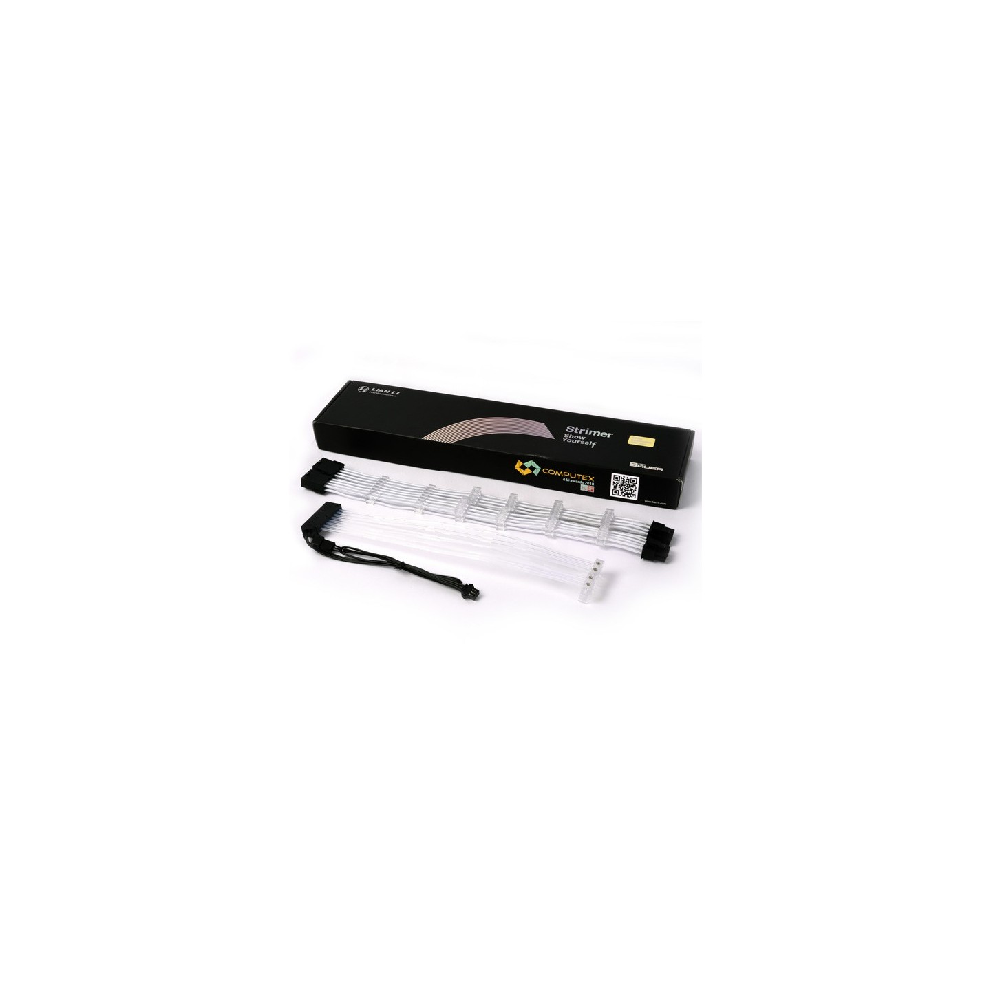 LIAN LI Strimer 8-Pin – Câble d'extension RGB 8 broches (6+2) pour carte graphique