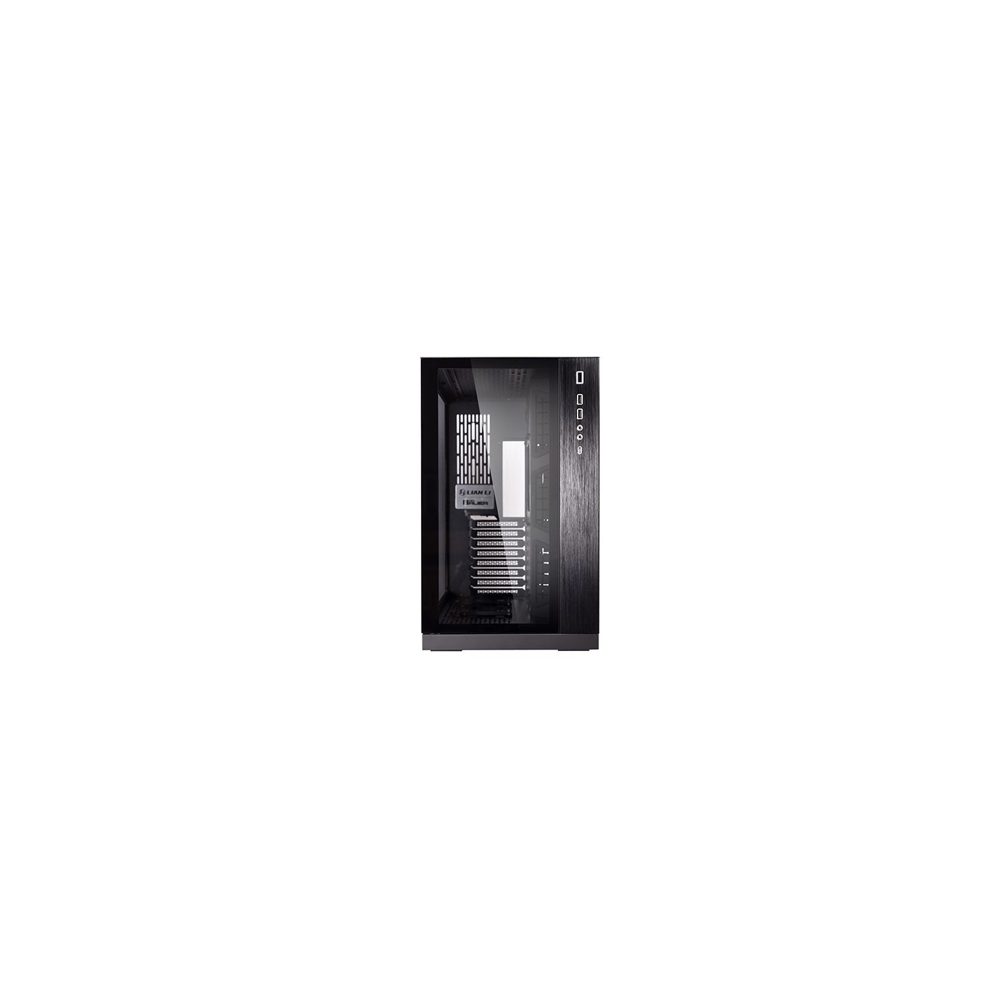 LIAN LI O11 Dynamic – Boîtier moyen tour double chambre en verre trempé