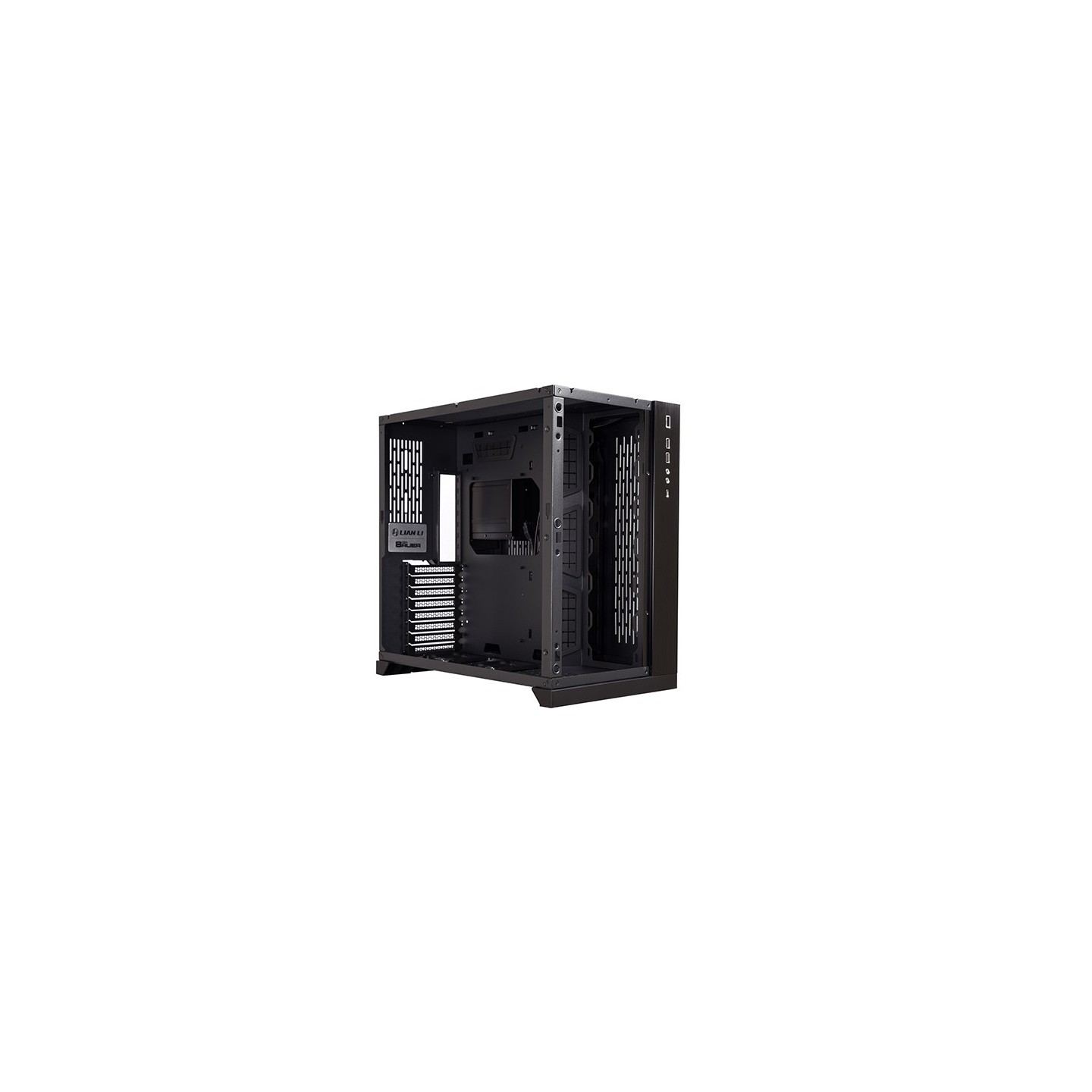 LIAN LI O11 Dynamic – Boîtier moyen tour double chambre en verre trempé