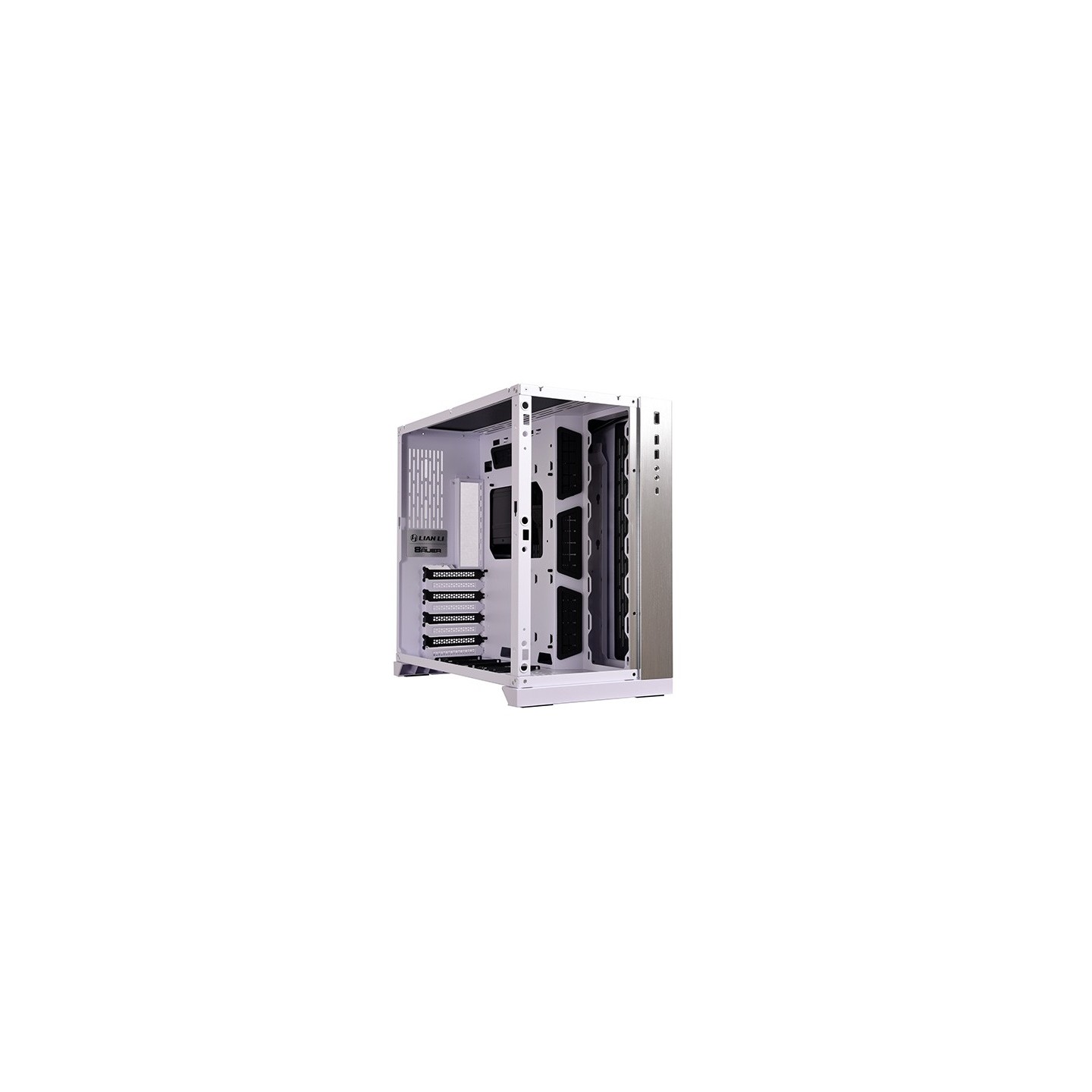 LIAN LI O11 Dynamic – Boîtier moyen tour double chambre en verre trempé