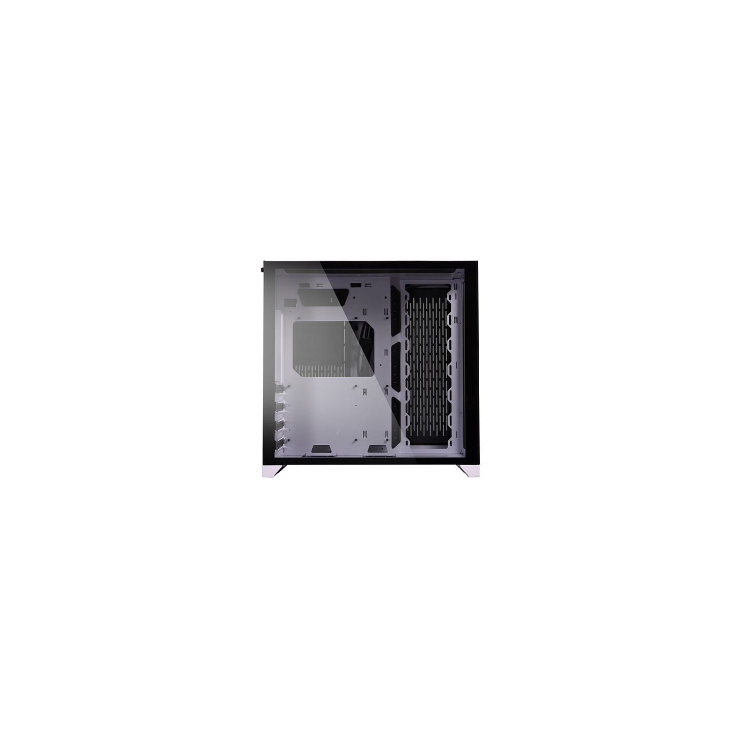 LIAN LI O11 Dynamic – Boîtier moyen tour double chambre en verre trempé