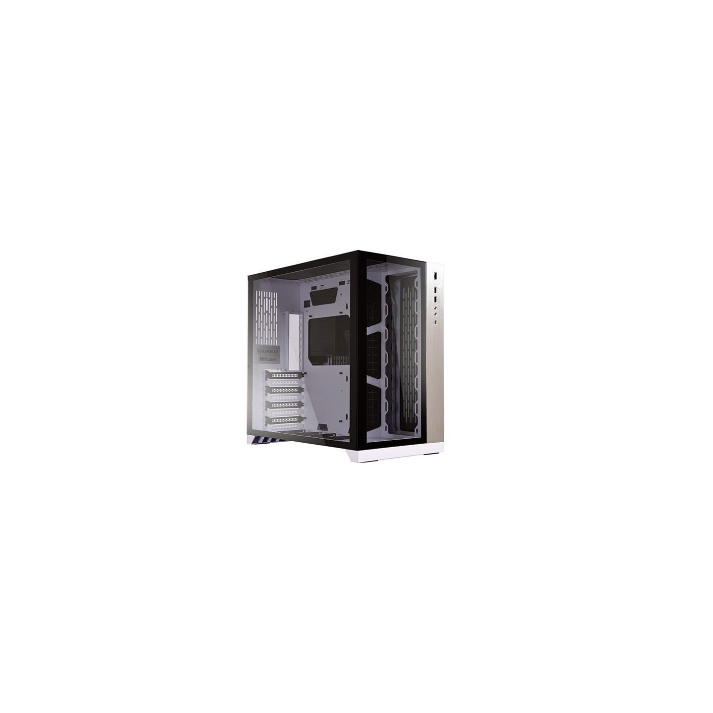 LIAN LI O11 Dynamic – Boîtier moyen tour double chambre en verre trempé