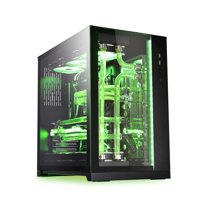 LIAN LI O11 Dynamic Razer Edition – Boîtier moyen tour en verre trempé RGB