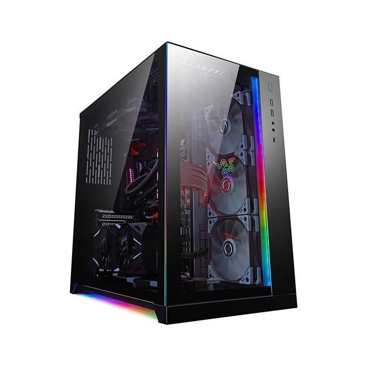 LIAN LI O11 Dynamic Razer Edition – Boîtier moyen tour en verre trempé RGB