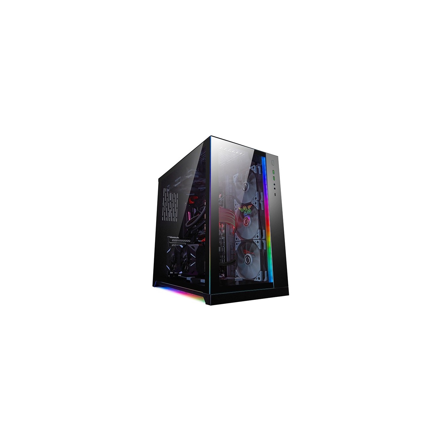 LIAN LI O11 Dynamic Razer Edition – Boîtier moyen tour en verre trempé RGB