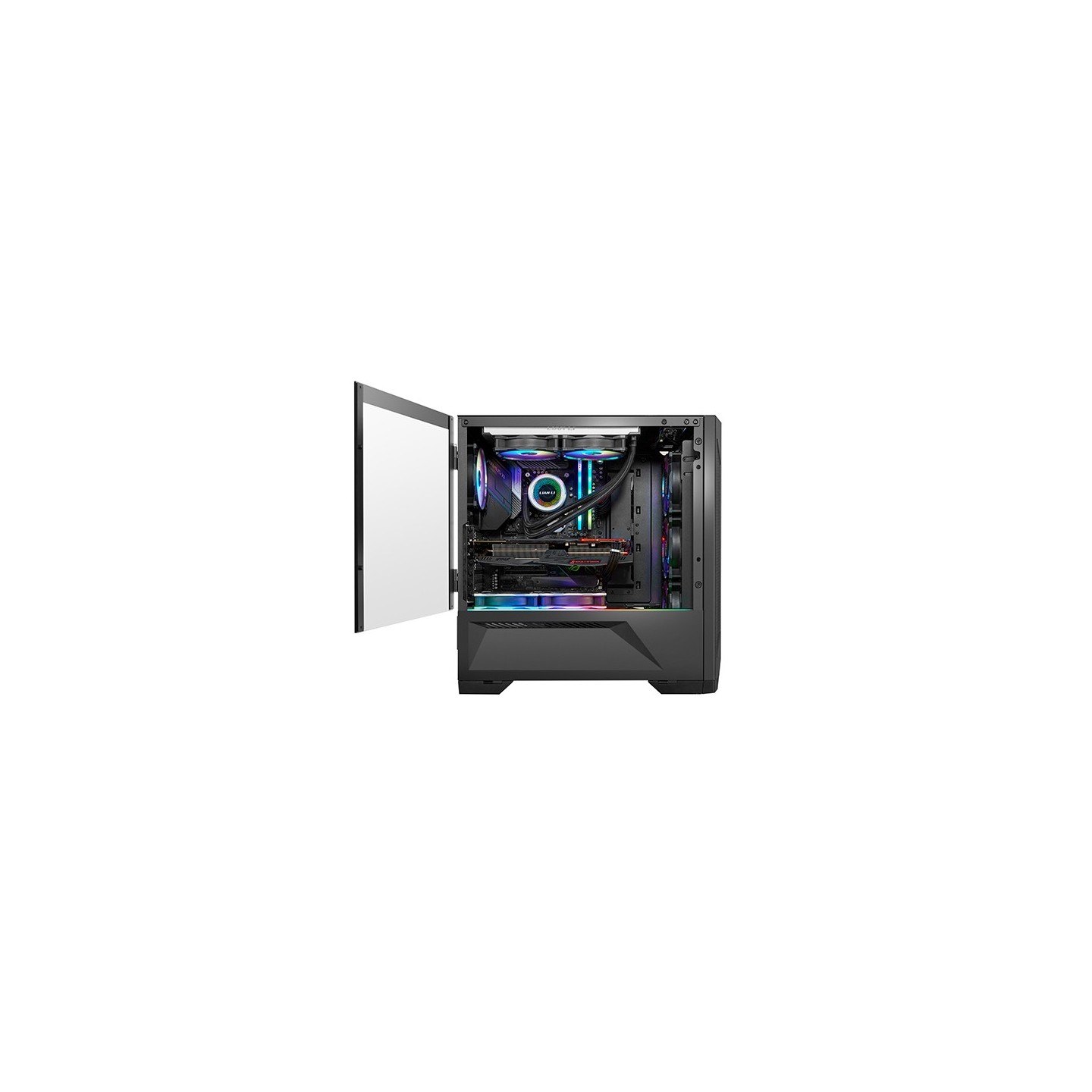 LIAN LI LANCOOL II – Boîtier moyen tour en verre trempé à panneaux articulés