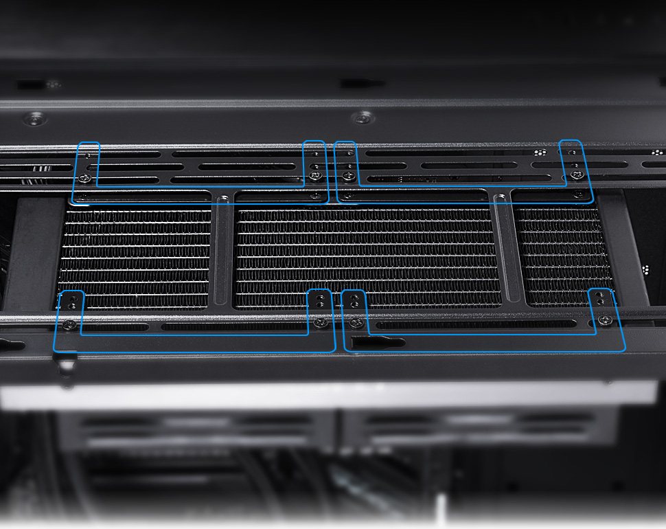 Supports de décalage pour radiateur