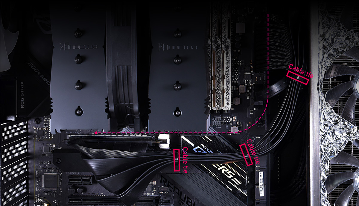 Support GPU vertical (version sans câble riser)