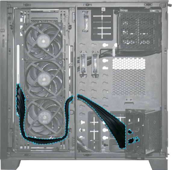 Compatible avec le support GPU vertical O11D EVO XL