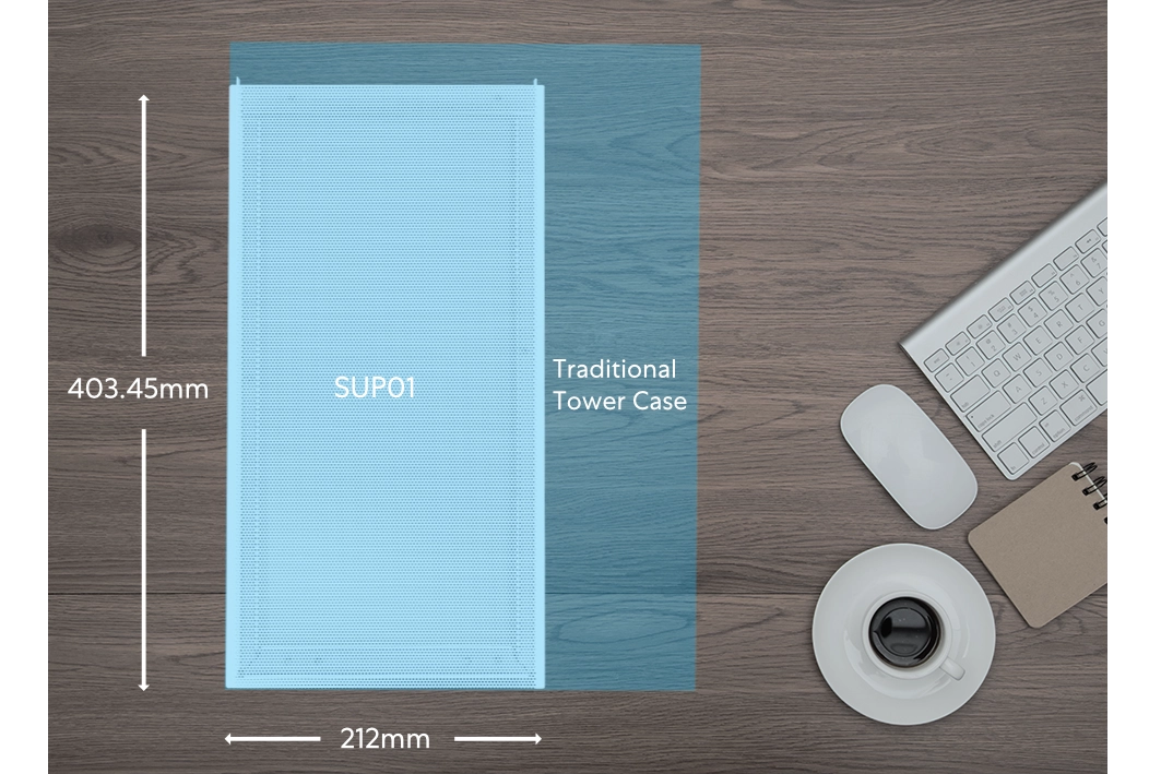 Design vertical, agencement compact
