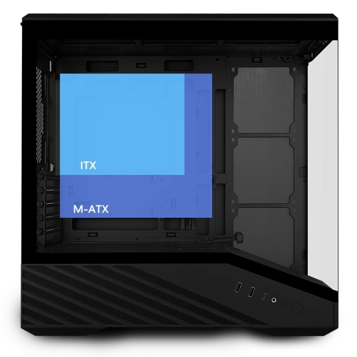 Compatible avec les cartes mères mATX Back-Connect